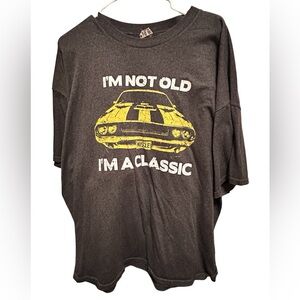 Alstyle Gray Tee with Yellow Graphic